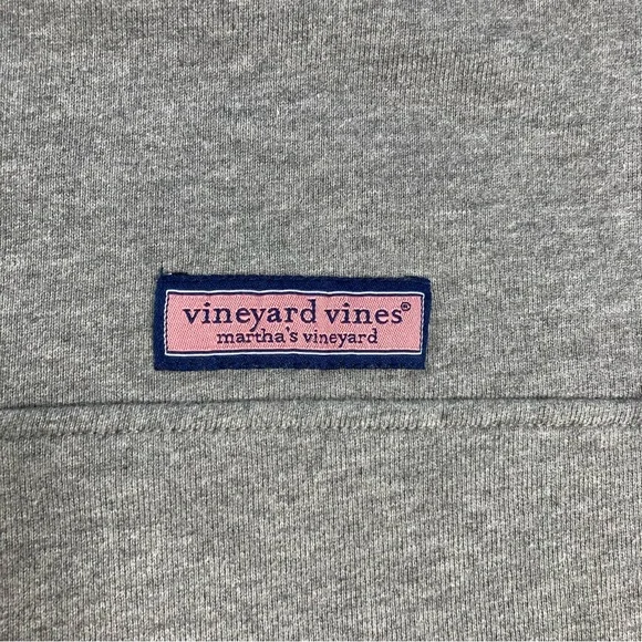 Vineyard Vines Sweater Men's Sz 2XL Gray Pullover Quarter Zip - Picture 3 of 11